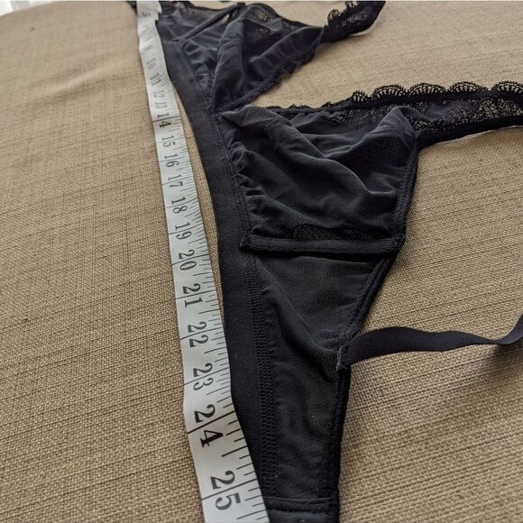 MIIYU Lace Bralette Wireless Black Small C050 - Picture 7 of 9